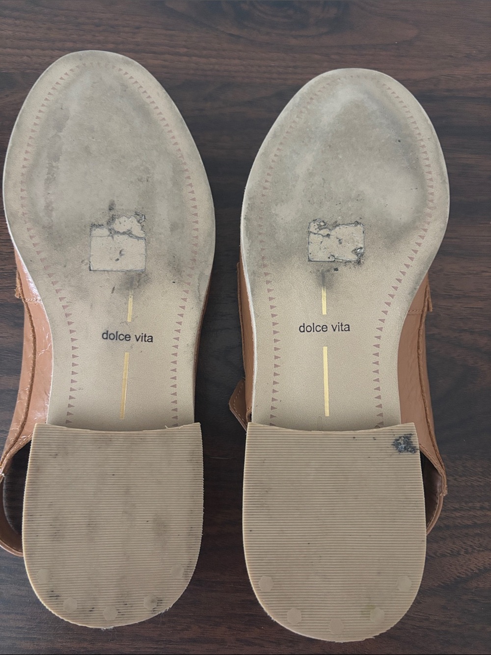Dolce Vita Camel Tan Leather Slip-On Loafers - Picture 4 of 4